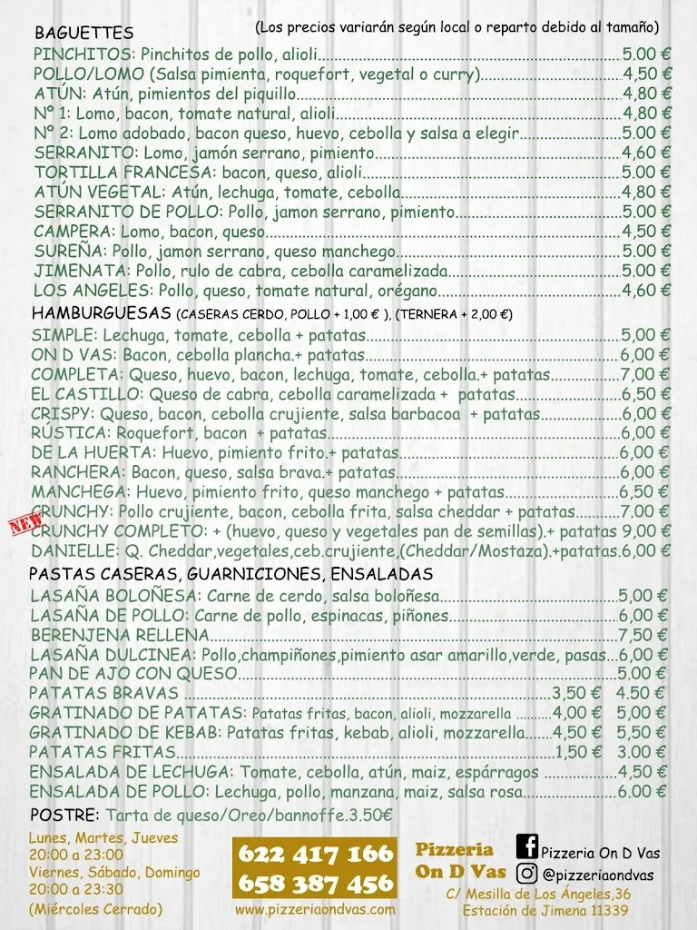 Menu_On D Vas | Pizzeria Jimena de la Frontera_Jimena de la Frontera_image_1