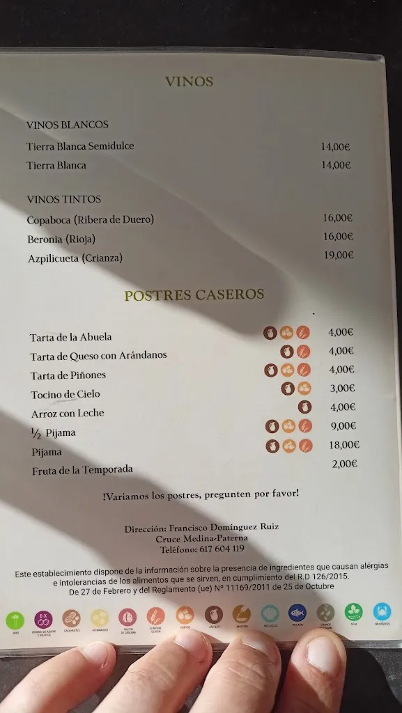 Menu_Venta El Jilguero_Medina-Sidonia_immagine_2