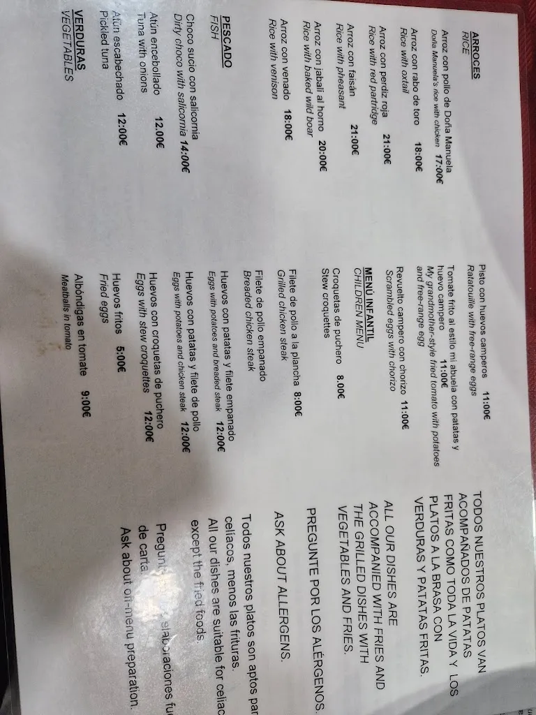 Menu_El Castillo Restaurante  Hotel_Medina-Sidonia_image_4