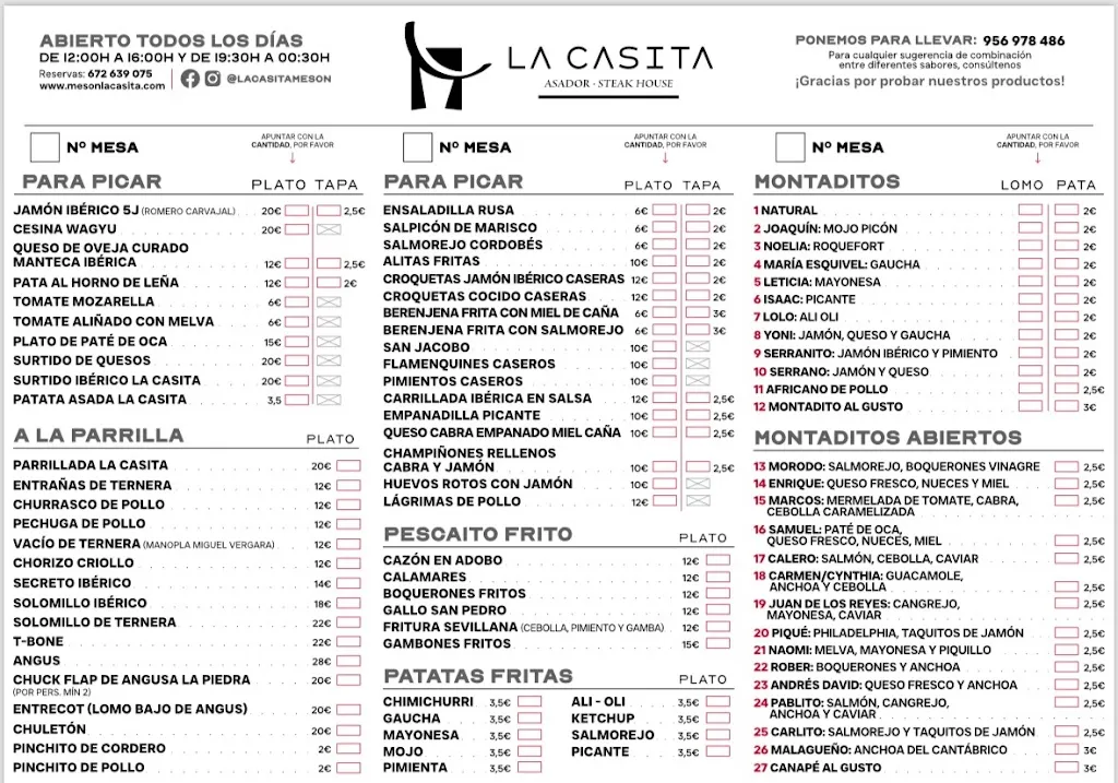 Menu_Mesón La Casita - Asador_Línea de la Concepción La_image_1