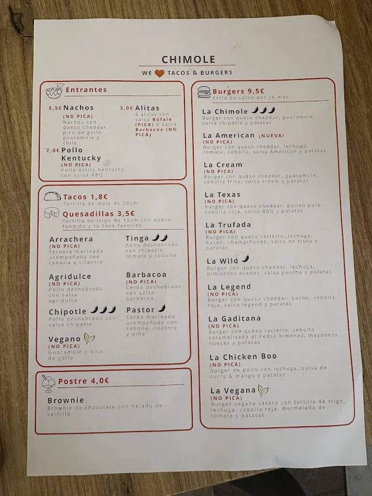 Menü_Chimole Burgers_Línea de la Concepción La_Bild_2