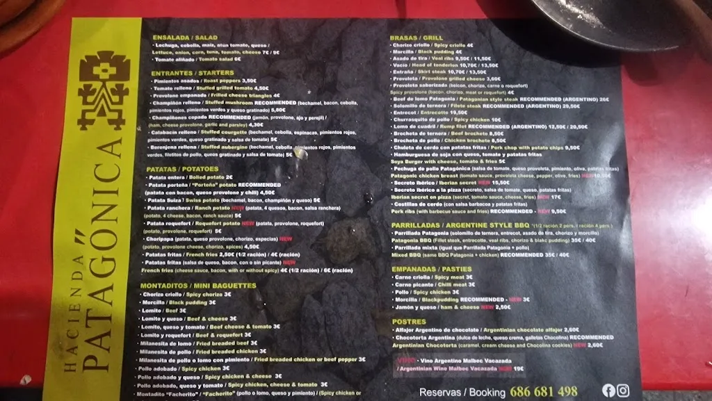 Menu_Restaurante de Carnes Hacienda Patagonica_Línea de la Concepción La_image_3