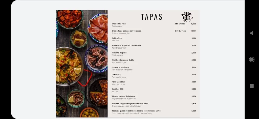 Menu_Bubba Restaurante Lounge Bar_Línea de la Concepción La_image_2