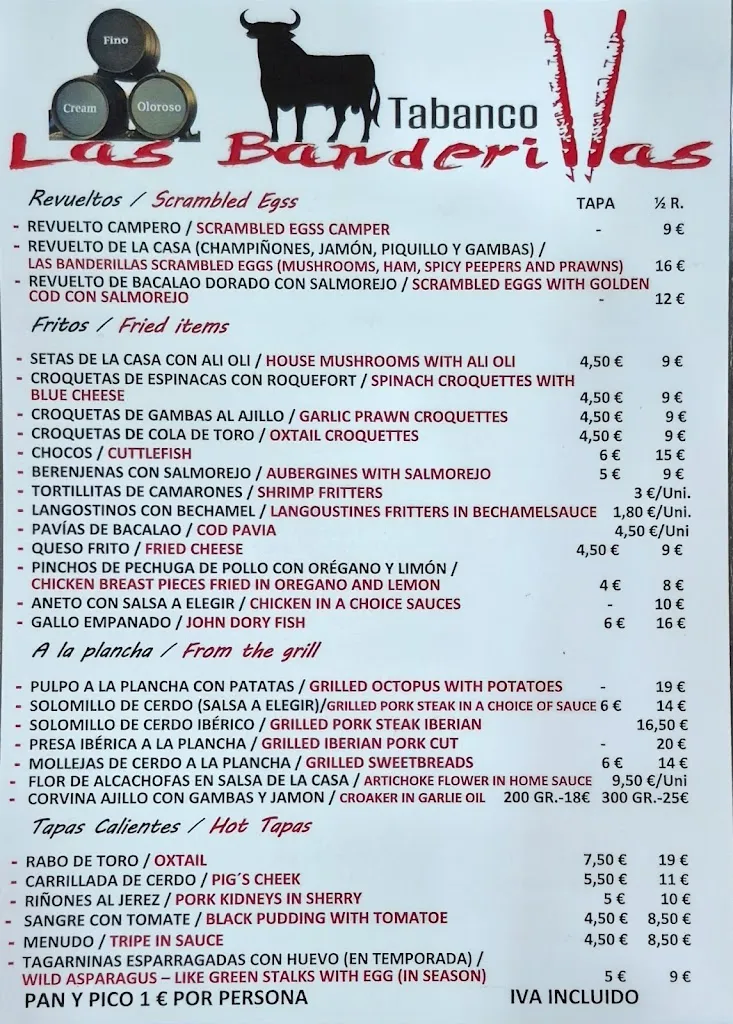 Menü_Las Banderillas_Jerez de la Frontera_Bild_3