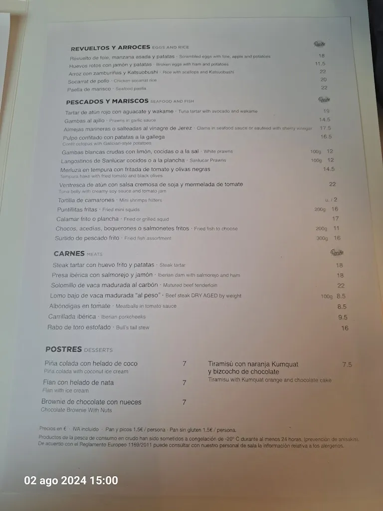 Menu_Restaurante La Cruz Blanca_Jerez de la Frontera_image_1