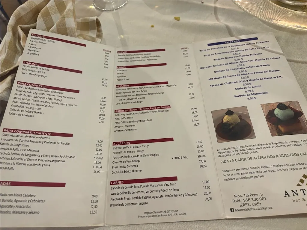 Menu_Restaurante Antonio_Jerez de la Frontera_image_1
