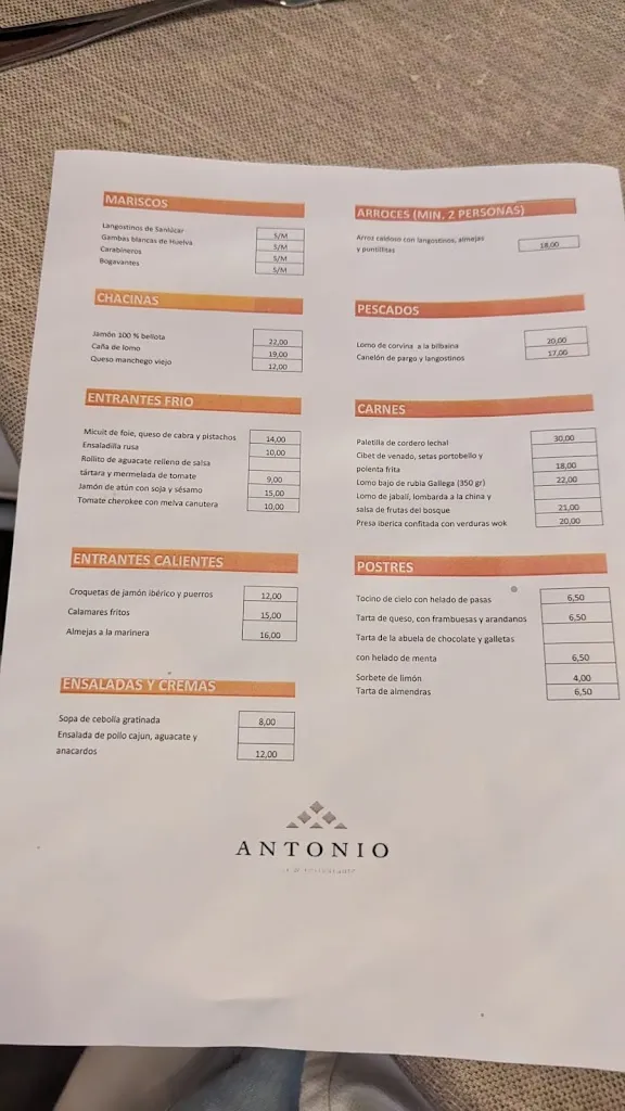 Menu_Restaurante Antonio_Jerez de la Frontera_image_2