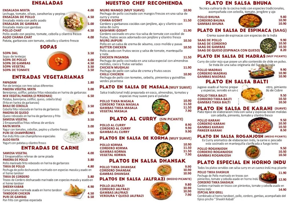 Menu_Restaurante Indio NOOR MAHAL Jerez_Jerez de la Frontera_image_1