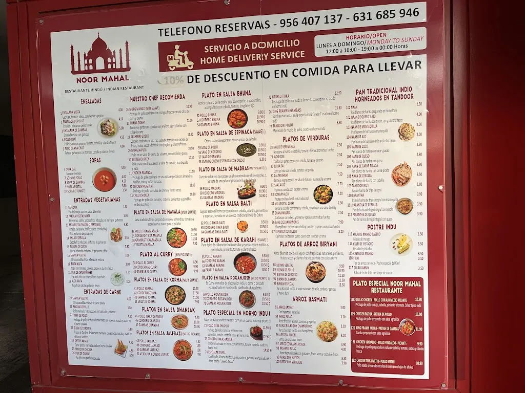 Menu_Restaurante Indio NOOR MAHAL Jerez_Jerez de la Frontera_image_4