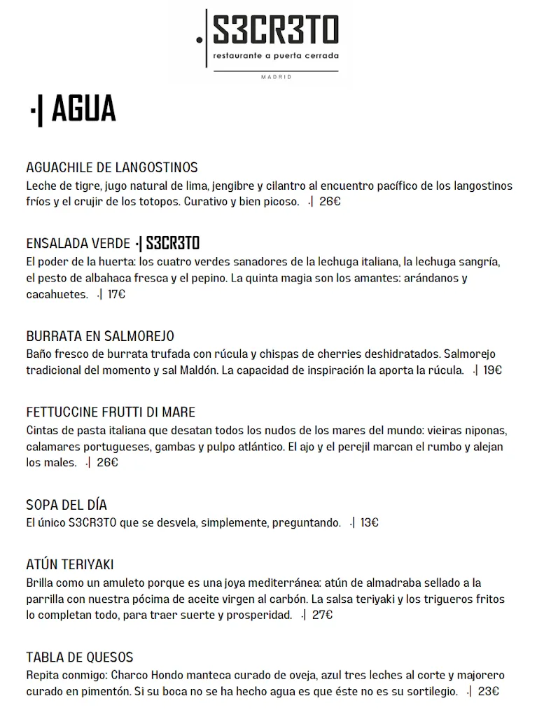 Menu_·l S3CR3TO Madrid_Ares_immagine_1