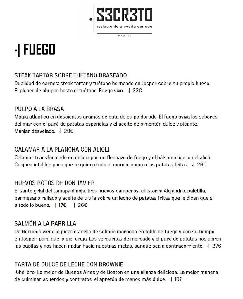 Menu_·l S3CR3TO Madrid_Ares_immagine_2