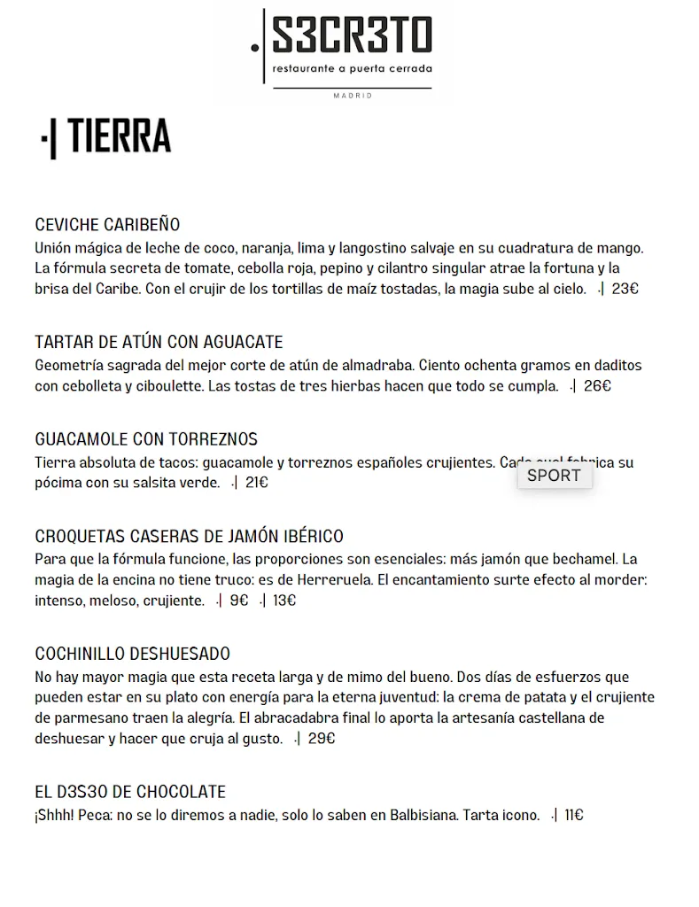 Menu_·l S3CR3TO Madrid_Ares_immagine_3