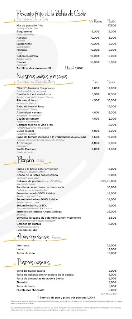 Menu_Tala Bar_Jerez de la Frontera_image_2