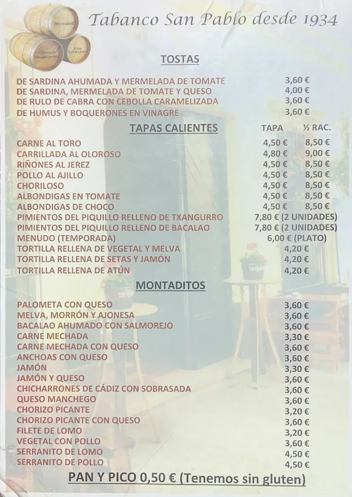 Tabanco San Pablo restaurant in Jerez de la Frontera