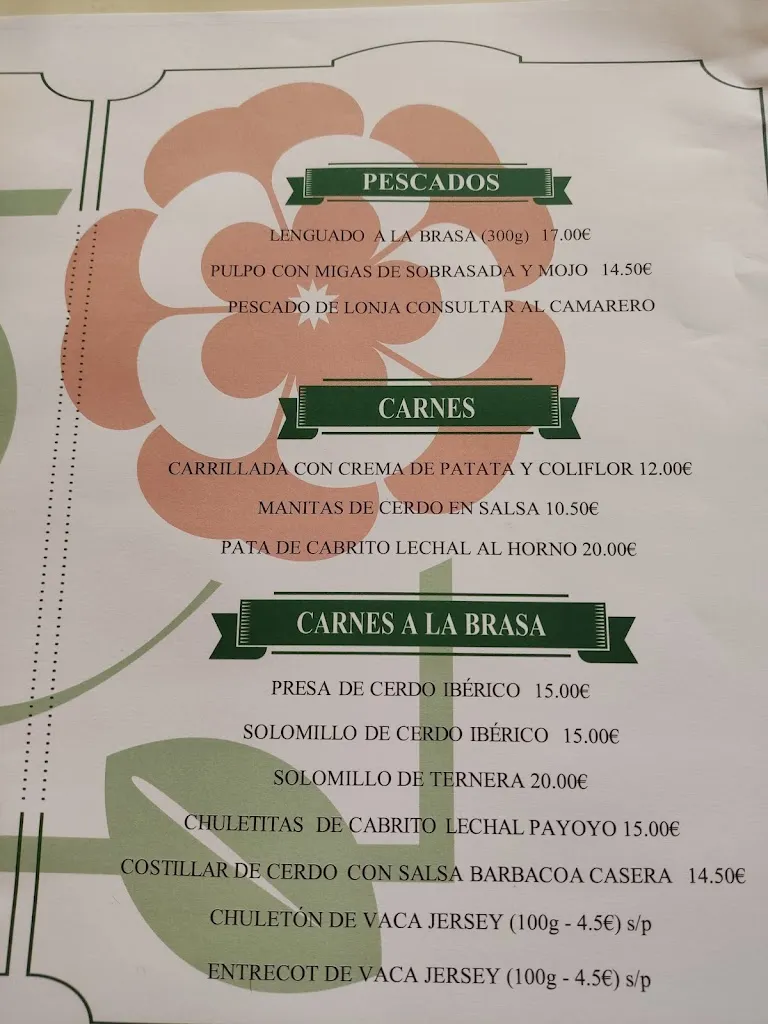 Menu_Hotel Restaurante Del Carmen_Prado del Rey_image_1