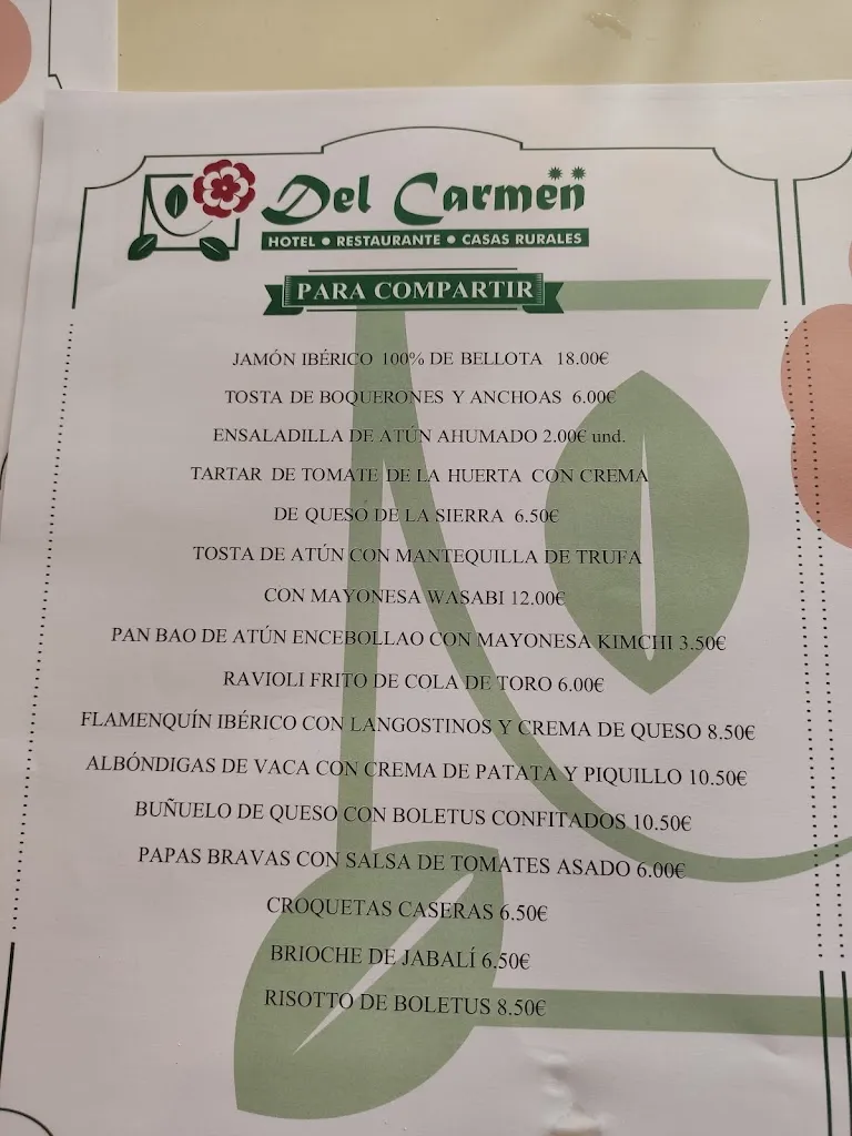 Menu_Hotel Restaurante Del Carmen_Prado del Rey_image_2