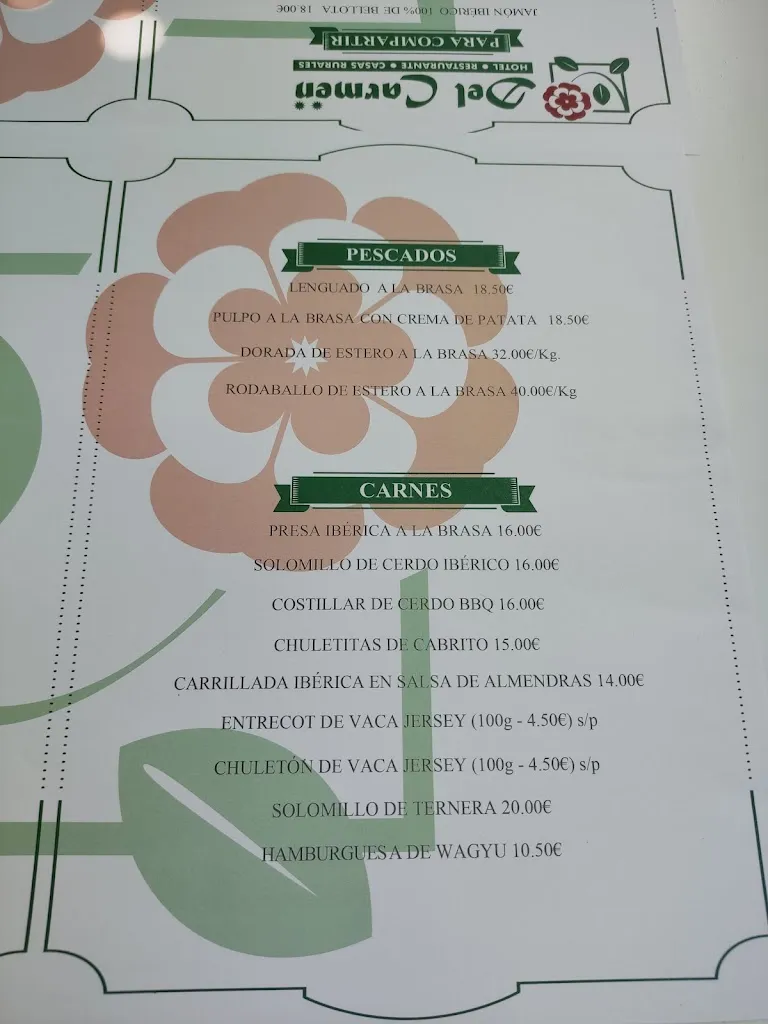 Menu_Hotel Restaurante Del Carmen_Prado del Rey_image_3