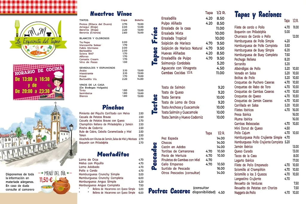 Menu_La Esquina Del Tapeo_Prado del Rey_immagine_1