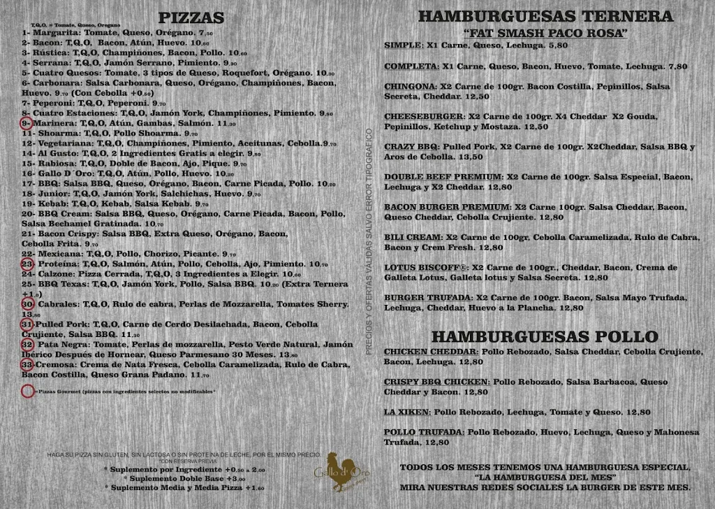 Menu_Gallo D´Oro Pizza & Burgers_Prado del Rey_image_3