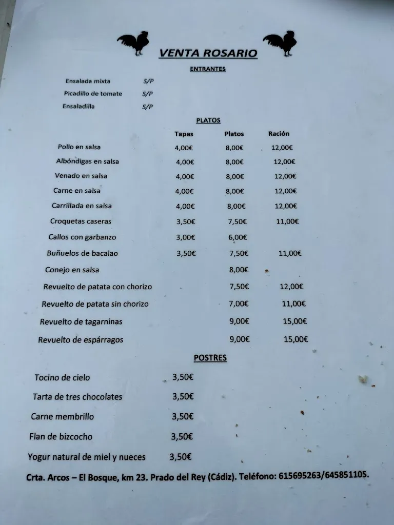 Menu_Venta Rosario_Prado del Rey_image_1