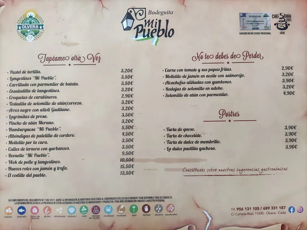 Menu_Bodeguita Mi Pueblo_Olvera_image_3