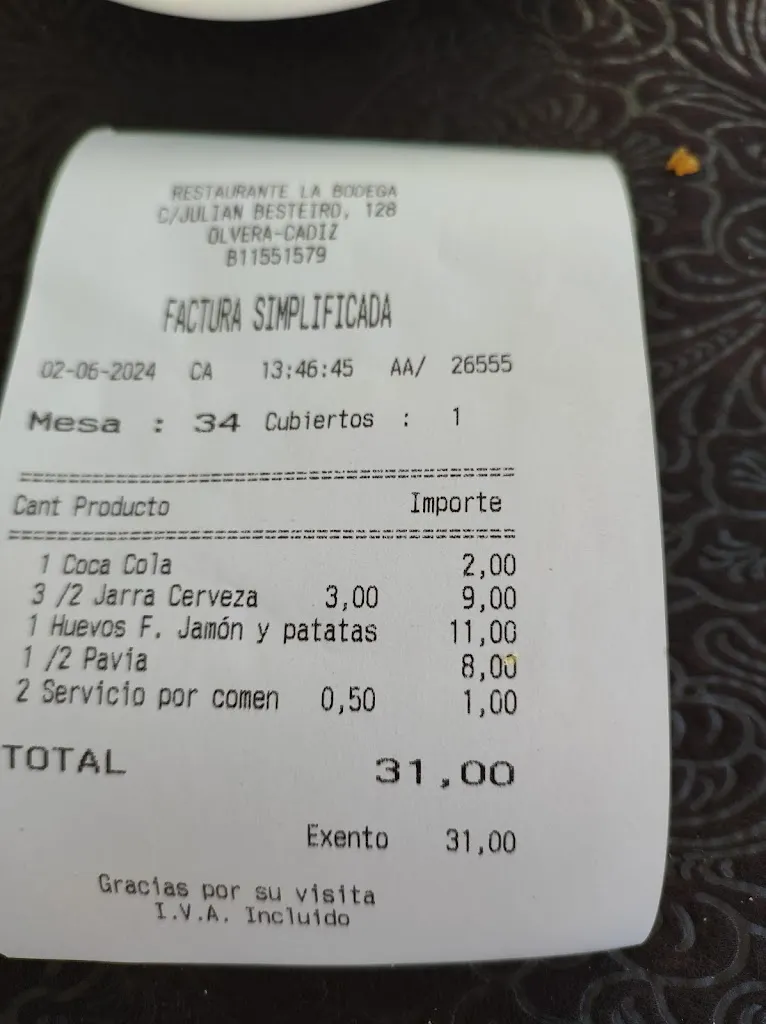 Manuel Perez de Brea Herrera_Restaurante la Bodega_Olvera_review