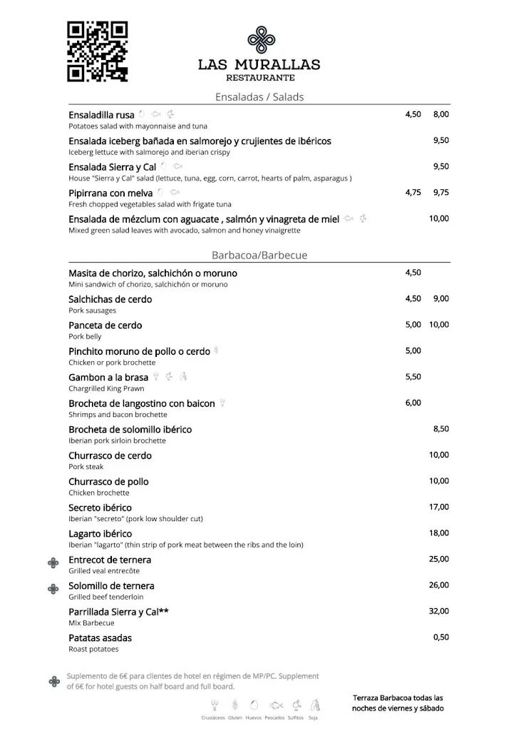 Menu_Restaurante las Murallas. Hotel Tugasa Sierra y Cal._Olvera_image_1