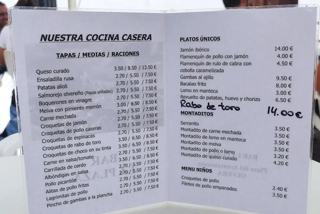 Menu_Bar La Plaza_Olvera_immagine_3