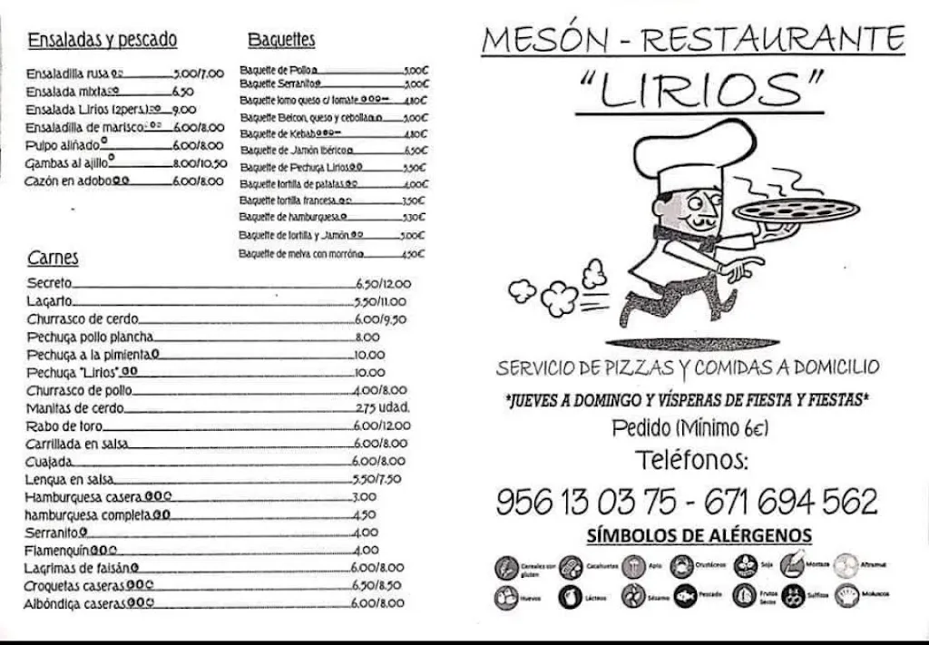 Menu_Mesón Restaurante Lirios_Olvera_image_1
