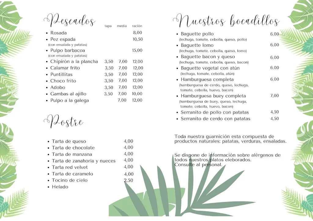 Menu_Bar Restaurante la Piscina_Olvera_image_1