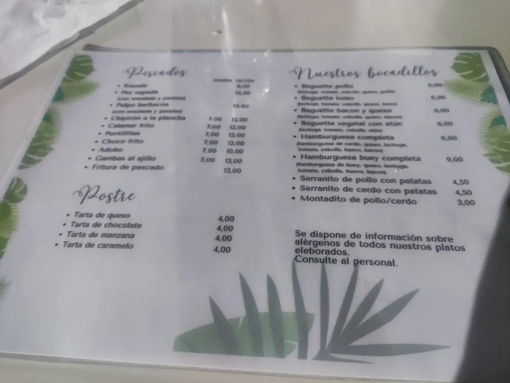 Menu_Bar Restaurante la Piscina_Olvera_image_4