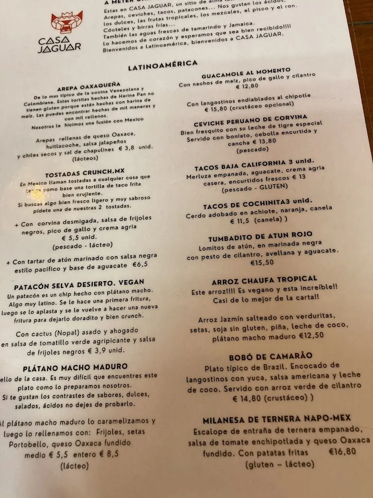 Menu_Casa Jaguar Café | Mercado San Fernando_San Fernando_image_2