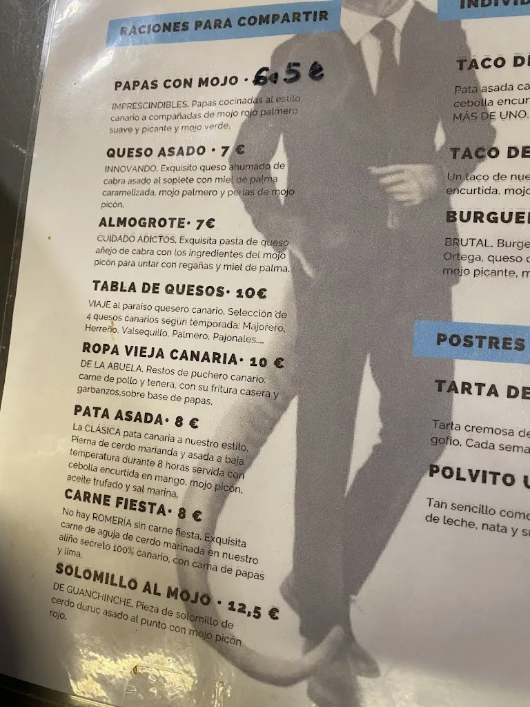 Menu_El Perenquén. Canary Street Food. Comida canaria._San Fernando_image_2