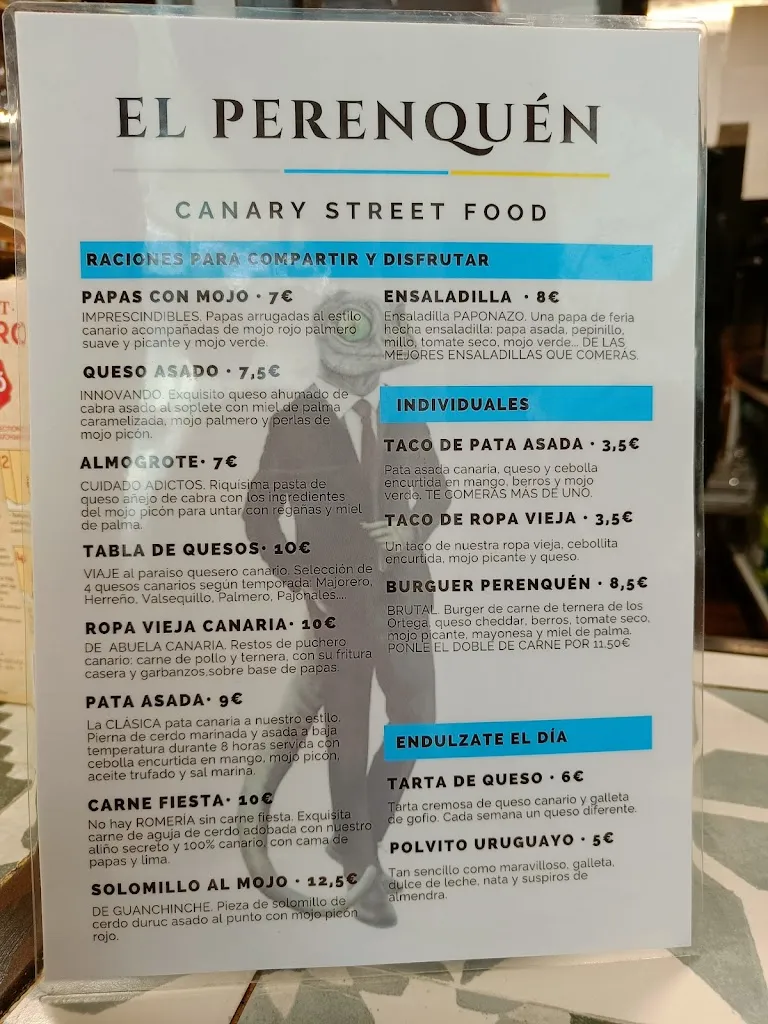 Menu_El Perenquén. Canary Street Food. Comida canaria._San Fernando_image_3