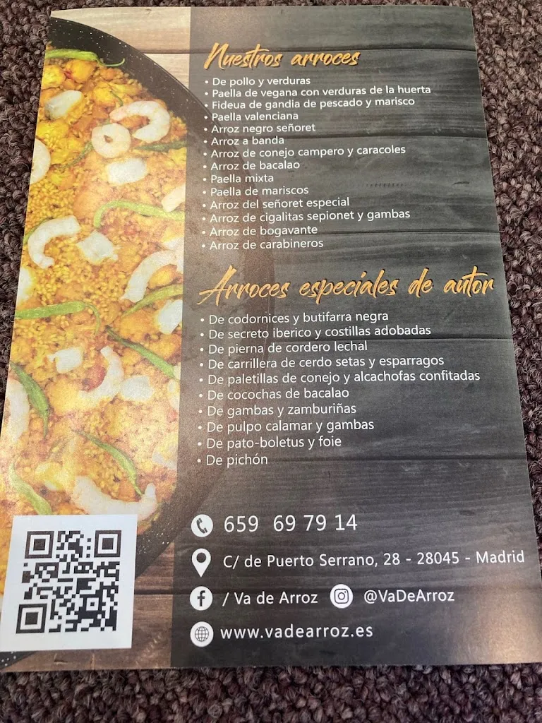 Menu_¡Va de Arroz! Gourmet Experience_Puerto Serrano_image_1