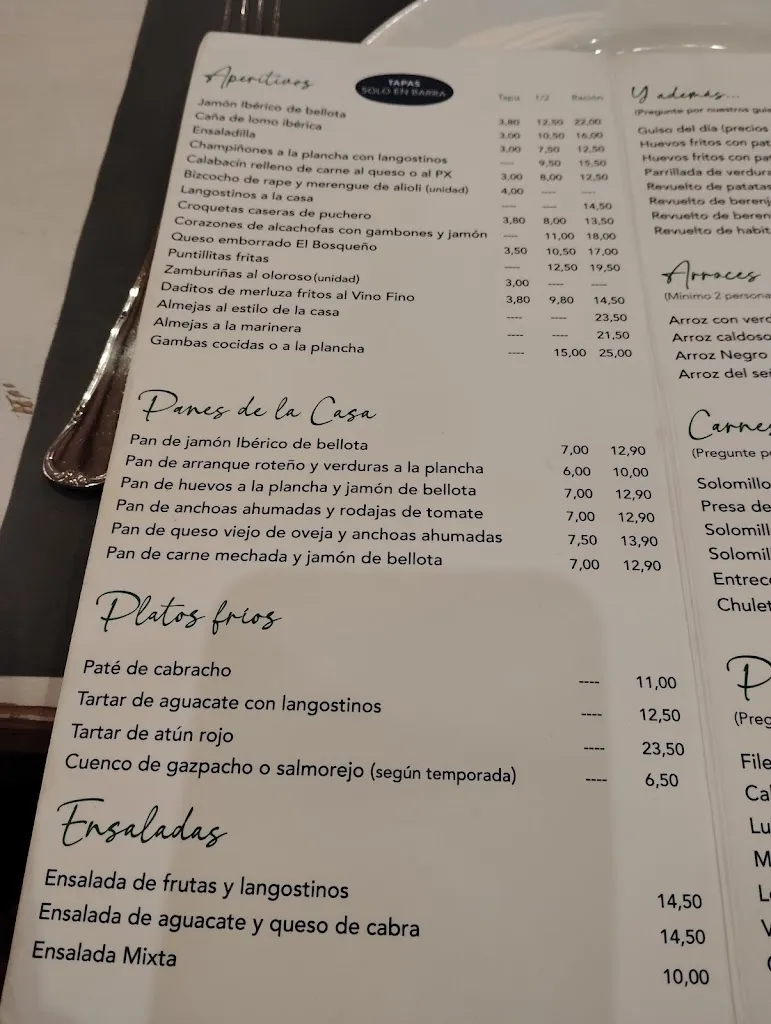 Menu_Restaurante Bar Jamón_Puerto de Santa María El_immagine_1