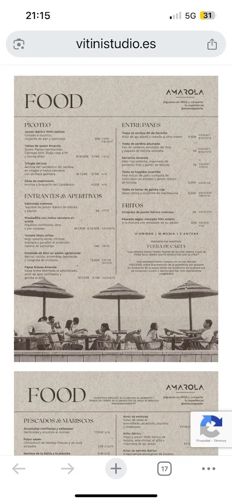 Menu_Restaurante Amarola_Puerto de Santa María El_image_1