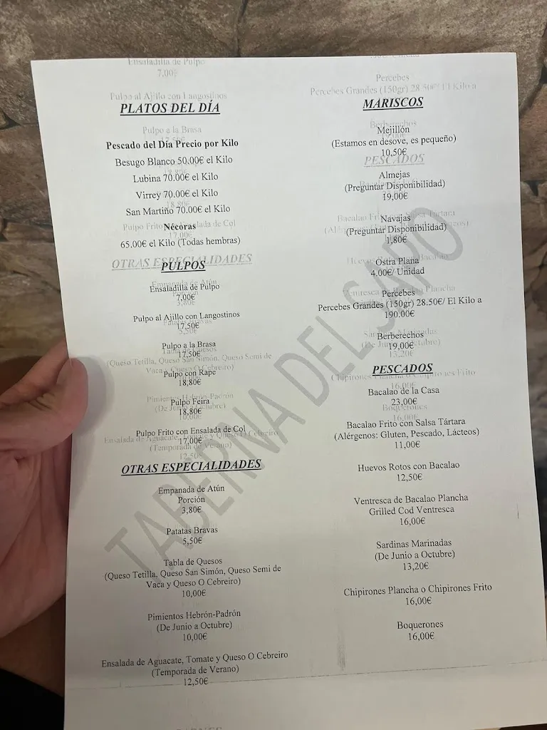 Menu_La Taberna del Sapo_Puerto de Santa María El_immagine_1