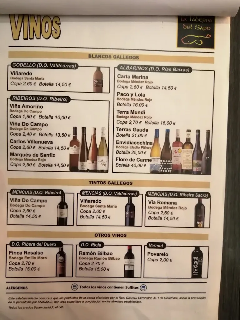 Menu_La Taberna del Sapo_Puerto de Santa María El_immagine_2