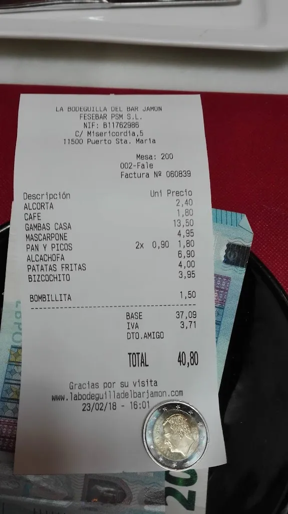 Alexis Potamis_La Bodeguilla del Bar Jamón_Puerto de Santa María El_recensione