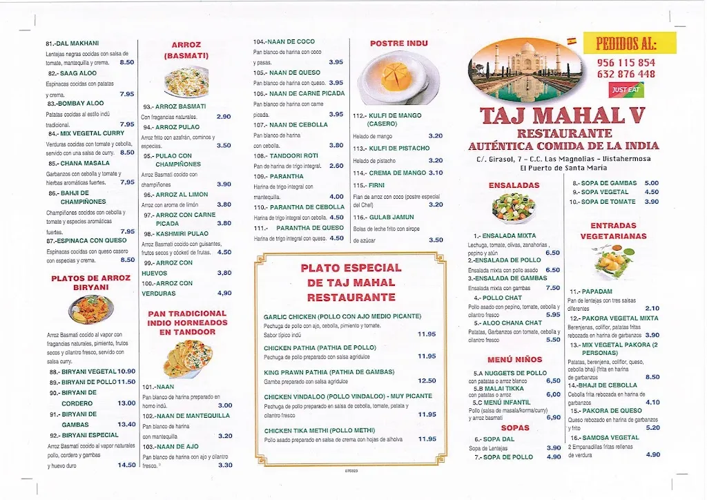 Menu_Taj Mahal V_Puerto de Santa María El_image_3