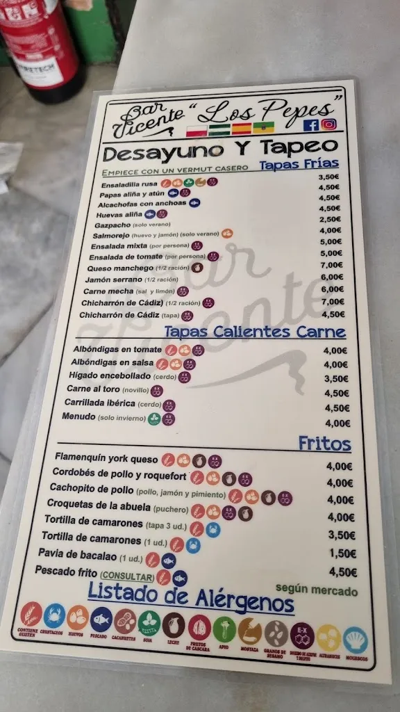 Menu_Bar Vicente Los Pepes_Puerto de Santa María El_image_1