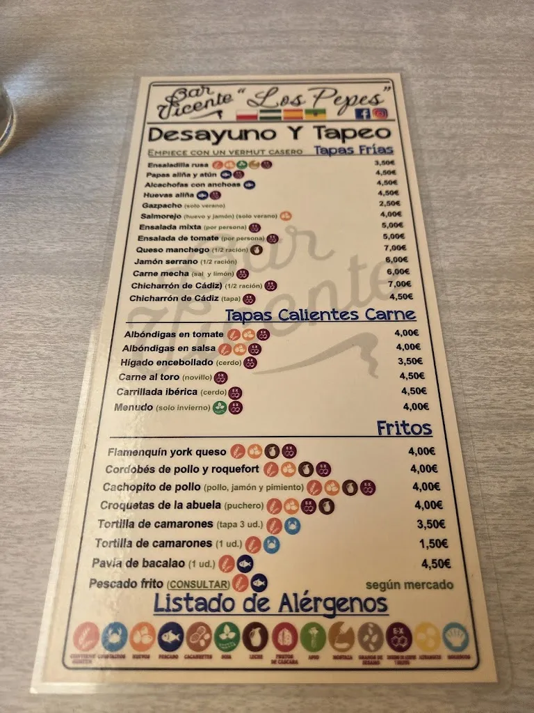 Menu_Bar Vicente Los Pepes_Puerto de Santa María El_image_3