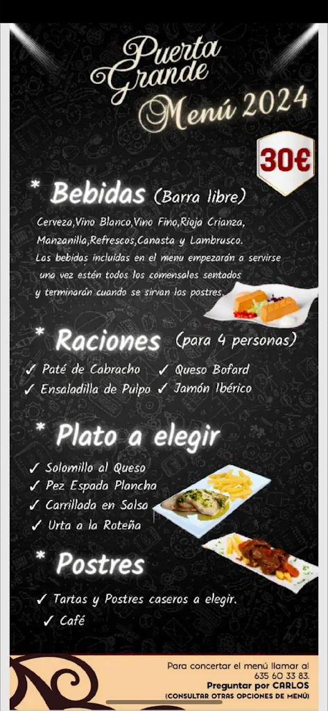 Menu_Bar Puerta Grande_Puerto de Santa María El_image_1