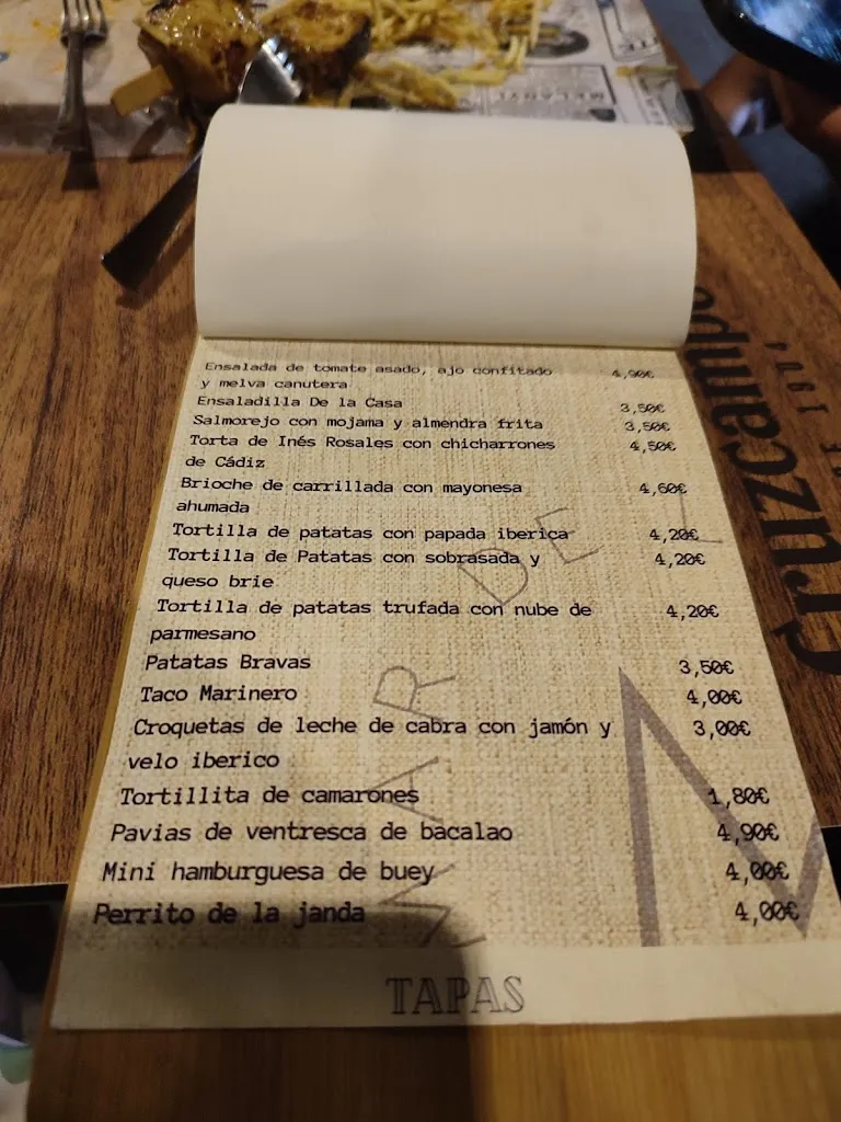 Menu_Mar de Leva_Puerto de Santa María El_image_2