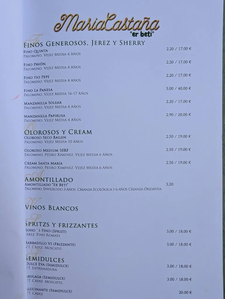 Menu_María Castaña_Puerto de Santa María El_image_1