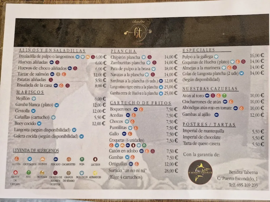 Menu_Bendita Taberna_Puerto de Santa María El_image_1