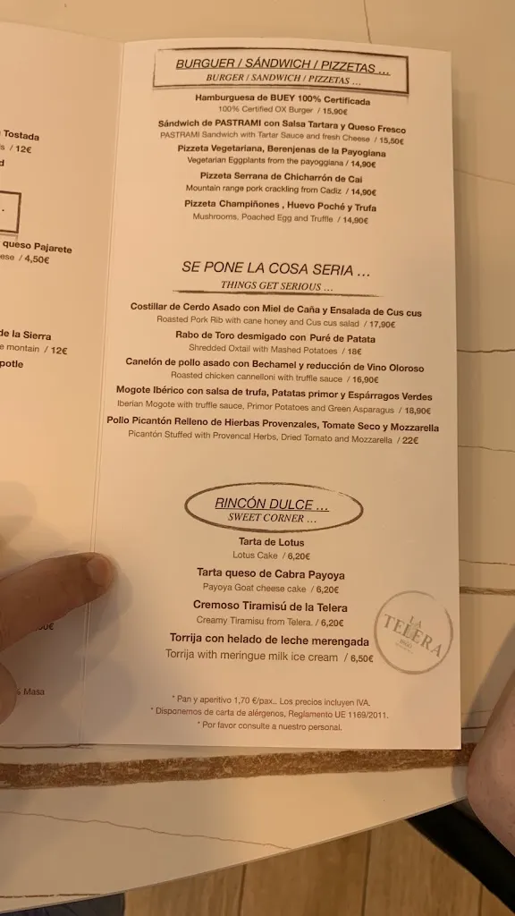 Menu_La Telera 1860_Setenil de las Bodegas_immagine_1