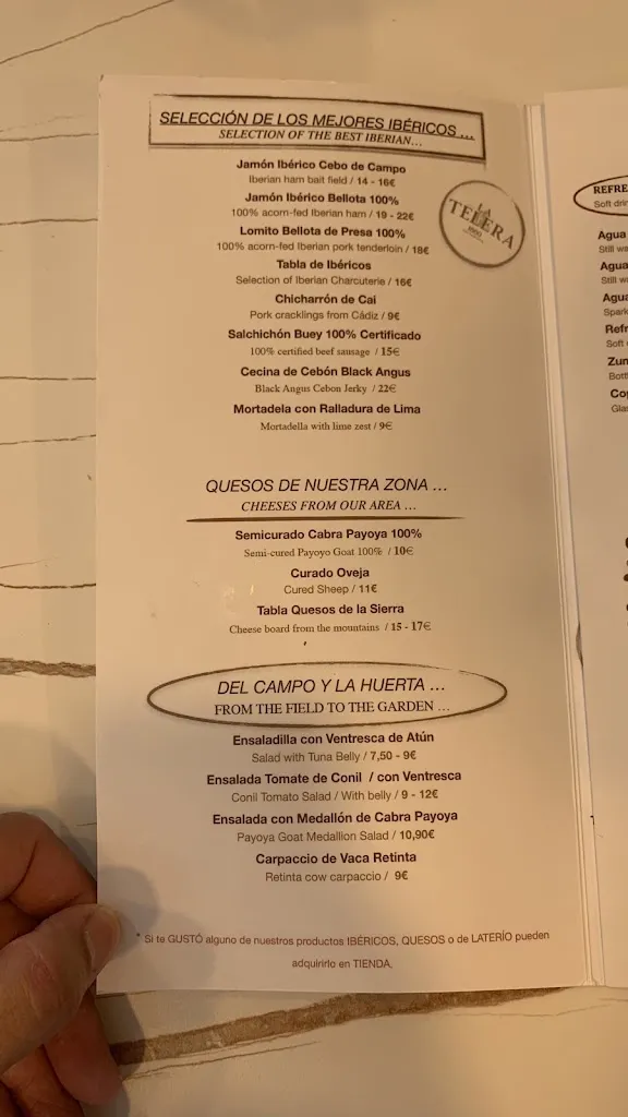 Menu_La Telera 1860_Setenil de las Bodegas_immagine_2