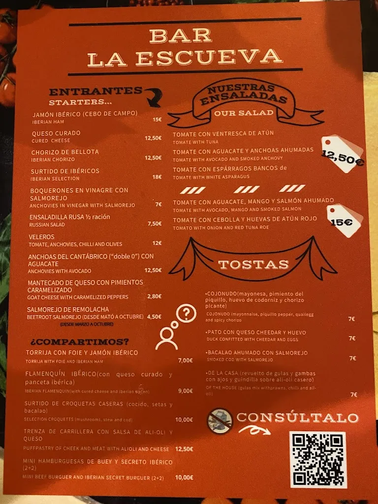 Menu_Bar La Escueva_Setenil de las Bodegas_image_3